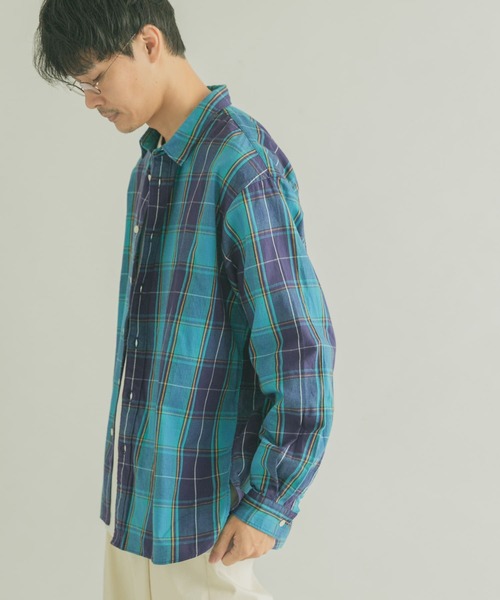 FORK&SPOON(フォークアンドスプーン)の「FORK&SPOON ネルチェックシャツ(シャツ/ブラウス・メンズ・ネイビー/アイボリー・4/5)」の12枚目の写真