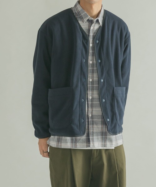 FORK&SPOON(フォークアンドスプーン)の「FORK&SPOON ネルチェックシャツ(シャツ/ブラウス・メンズ・ネイビー/アイボリー・4/5)」の9枚目の写真