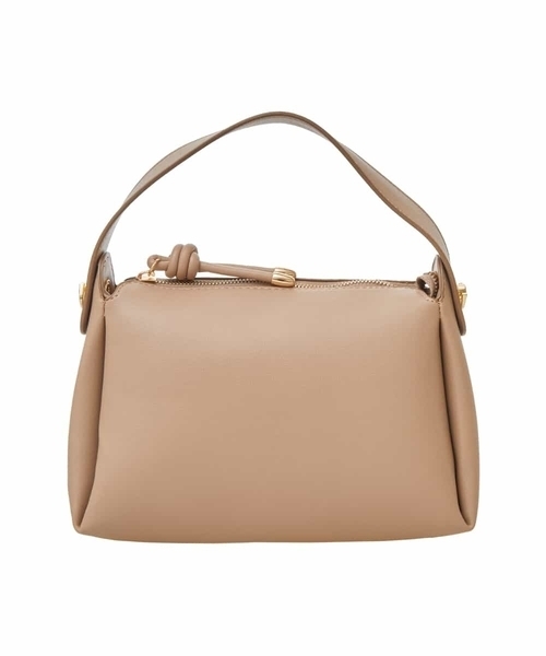 OFUON le MK（オフオンルエムケー）の「【2WAY】フェイクレザーコンパクトハンドバッグ（ハンドバッグ・レディース・ベージュ/ブラック/イエロー・38）」の3枚目の写真