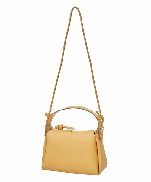 OFUON le MK（オフオンルエムケー）の「【2WAY】フェイクレザーコンパクトハンドバッグ（ハンドバッグ・レディース・ベージュ/ブラック/イエロー・38）」の10枚目の写真