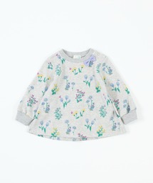 KP | 日本製/mimiちゃん花柄プリントミニ裏毛Aライントレーナー(80～90)(スウェット)