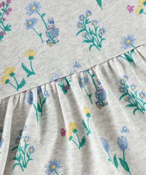 KP(ケーピー)の「日本製/mimiちゃん花柄プリントミニ裏毛Aライントレーナー(80~90)(スウェット・キッズ・杢グレー/オフホワイト・90cm/80cm)」の17枚目の写真