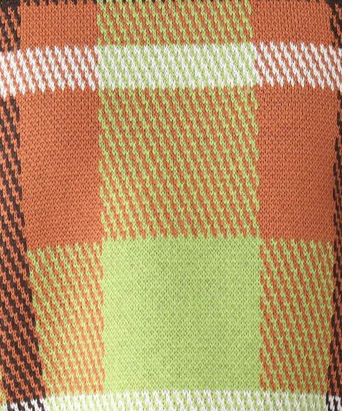 OPAQUE.CLIP（オペークドットクリップ）の「◆【PORTMAN】チェックジャカードニットプルオーバー（ニット/セーター・レディース・グリーン系その他3/オレンジ系その他3・38/40）」の20枚目の写真