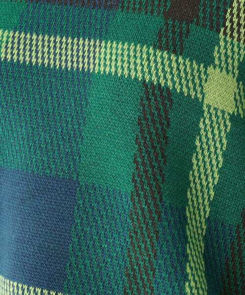 OPAQUE.CLIP（オペークドットクリップ）の「◆【PORTMAN】チェックジャカードニットプルオーバー（ニット/セーター・レディース・グリーン系その他3/オレンジ系その他3・38/40）」の7枚目の写真