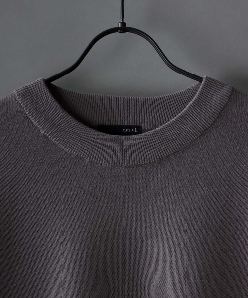 SITRY(シトリー)の「oversize smooth knitting crew neck sweater/オーバーサイズ スムース編み クルーネック ニット(ニット/セーター・メンズ・ベージュ/ブラック/ブルー/チャコールグレー・M/L)」の5枚目の写真