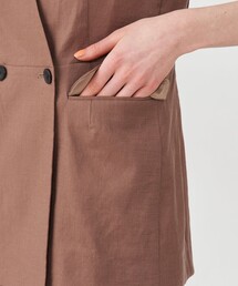23SSトゥモローランドコレクション　シルキーリネンストレッチダブルブレストジレ シルキーリネンストレッチ ダブルブレストジレ | maison