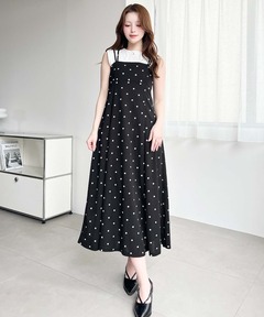 パールビジューオフショルフリルニットミニワンピース（ワンピース