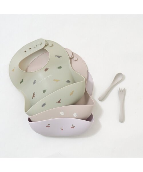 apres les cours（アプレレクール）の「バラエティシリコンビブ（マグ/哺乳瓶/お食事グッズ・キッズ・ミント/その他3/ピンク・90）」の5枚目の写真