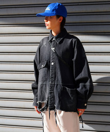 【JIEDA / ジエダ】DAMAGE OVER DENIM SHIRT
