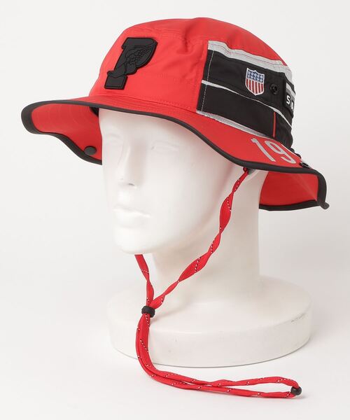 atmos pink(アトモスピンク)の「POLO RALPH LAUREN BOONEY CAP-HAT (RED MULTI) / ポロ ラルフ ブーニー ハット(ハット・メンズ・レッド・S/M)」の3枚目の写真