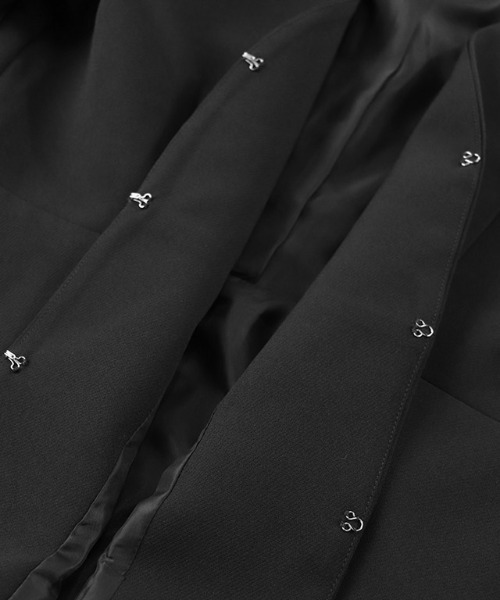 Pierrot（ピエロ）の「フレアジャケット（ノーカラージャケット・レディース・ブラック/ベージュ/ネイビー/グレー系その他・M/L）」の21枚目の写真