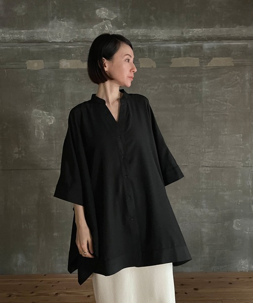cona（コナ）の「【ZOZO限定】ドレープオーバーシャツ（シャツ/ブラウス・レディース・ブラック/ブルー・FREE）」の22枚目の写真