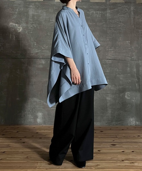 cona（コナ）の「【ZOZO限定】ドレープオーバーシャツ（シャツ/ブラウス・レディース・ブラック/ブルー・FREE）」の17枚目の写真