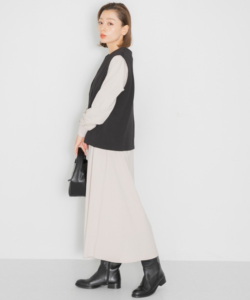 URBAN RESEARCH Sonny Label（アーバンリサーチサニーレーベル）の「『SETアイテム』カットベストセットワンピース（ワンピース・レディース・グレー系その他/ベージュ系その他/ブラック系その他・FREE）」の9枚目の写真