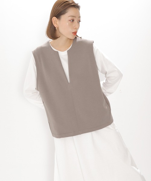 URBAN RESEARCH Sonny Label（アーバンリサーチサニーレーベル）の「『SETアイテム』カットベストセットワンピース（ワンピース・レディース・グレー系その他/ベージュ系その他/ブラック系その他・FREE）」の12枚目の写真