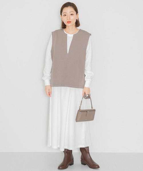 URBAN RESEARCH Sonny Label（アーバンリサーチサニーレーベル）の「『SETアイテム』カットベストセットワンピース（ワンピース・レディース・グレー系その他/ベージュ系その他/ブラック系その他・FREE）」の15枚目の写真