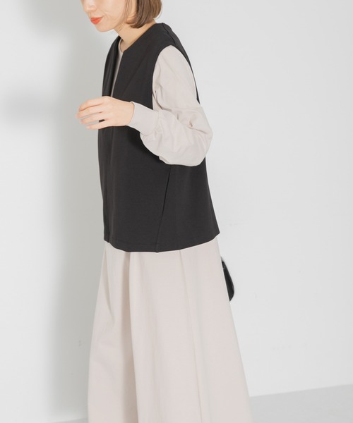 URBAN RESEARCH Sonny Label（アーバンリサーチサニーレーベル）の「『SETアイテム』カットベストセットワンピース（ワンピース・レディース・グレー系その他/ベージュ系その他/ブラック系その他・FREE）」の6枚目の写真