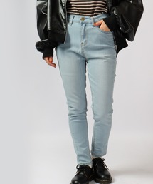 atONE（アットワン）の「atONE 丈が選べる！アンクル丈 極ストレッチ チノ＆デニム美脚スキニーパンツ（デニムパンツ）」