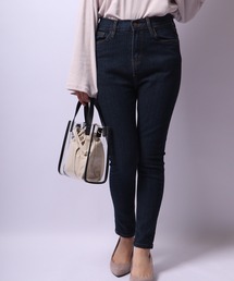 atONE（アットワン）の「atONE 丈が選べる！アンクル丈 極ストレッチ チノ＆デニム美脚スキニーパンツ（デニムパンツ）」
