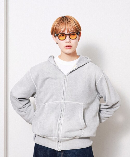 scair（スケアー）の「scair / Vintage Zip Hoody（スウェット・メンズ・グレー・2/3/4）」の3枚目の写真