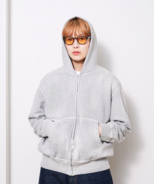 scair（スケアー）の「scair / Vintage Zip Hoody（スウェット・メンズ・グレー・2/3/4）」の4枚目の写真