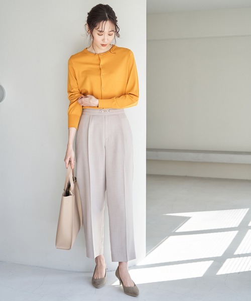 ROPE' PICNIC（ロペピクニック）の「UVカット・洗濯機OK・接触冷感/クルーカーディガン（カーディガン/ボレロ・レディース・ブラック/ライトグレー/カーキ/ブルー系その他5/マスタード・38）」の19枚目の写真