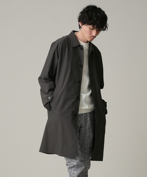 NANO universe（ナノユニバース）の「LB.04/バルカラーコート（トレンチコート・メンズ・ネイビー/ベージュ/チャコール・S/XL/M/L）」の4枚目の写真