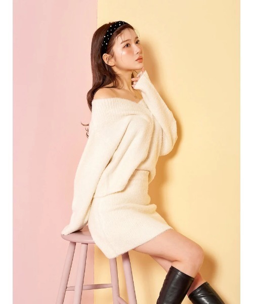 Darich(ダーリッチ)の「シャギーニットスカート(スカート・レディース・イエロー/サックスブルー/アイボリー・FREE/FL)」の19枚目の写真