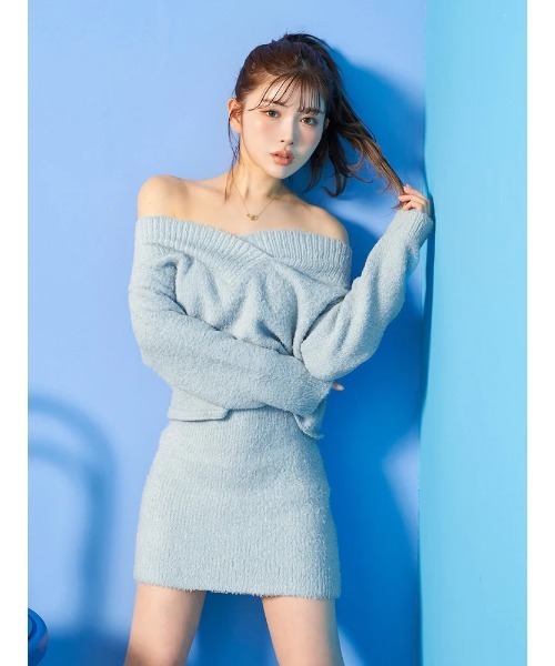 Darich(ダーリッチ)の「シャギーニットスカート(スカート・レディース・イエロー/サックスブルー/アイボリー・FREE/FL)」の20枚目の写真