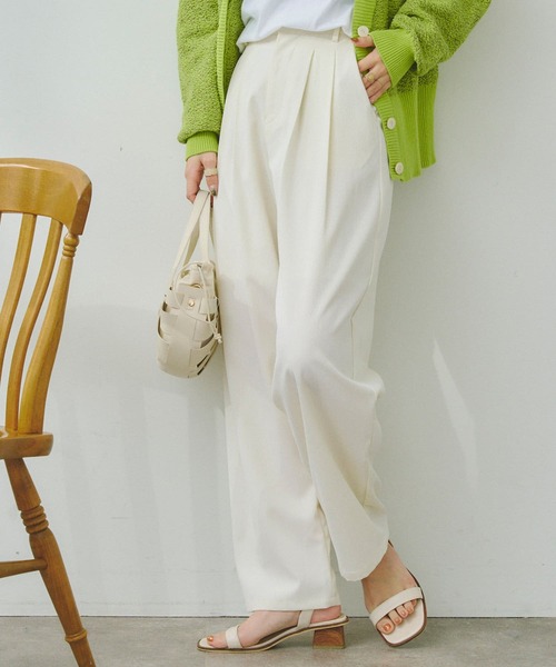 Chez toi（シェトワ）の「クレープタックワイドパンツ（その他パンツ・レディース・ブラック/ブルー/アイボリー・FREE）」の11枚目の写真