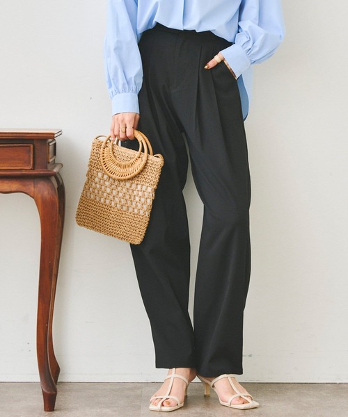 Chez toi（シェトワ）の「クレープタックワイドパンツ（その他パンツ・レディース・ブラック/ブルー/アイボリー・FREE）」の8枚目の写真