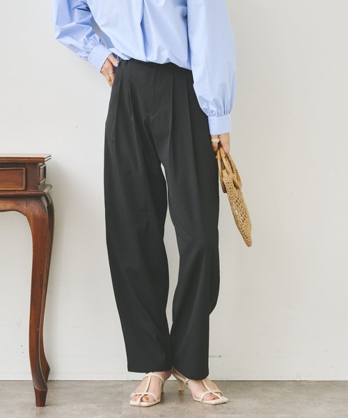 Chez toi（シェトワ）の「クレープタックワイドパンツ（その他パンツ・レディース・ブラック/ブルー/アイボリー・FREE）」の14枚目の写真