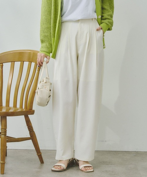Chez toi（シェトワ）の「クレープタックワイドパンツ（その他パンツ・レディース・ブラック/ブルー/アイボリー・FREE）」の21枚目の写真