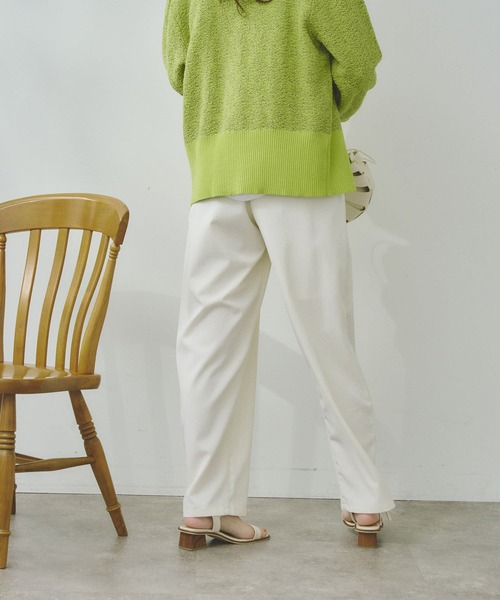 Chez toi（シェトワ）の「クレープタックワイドパンツ（その他パンツ・レディース・ブラック/ブルー/アイボリー・FREE）」の12枚目の写真