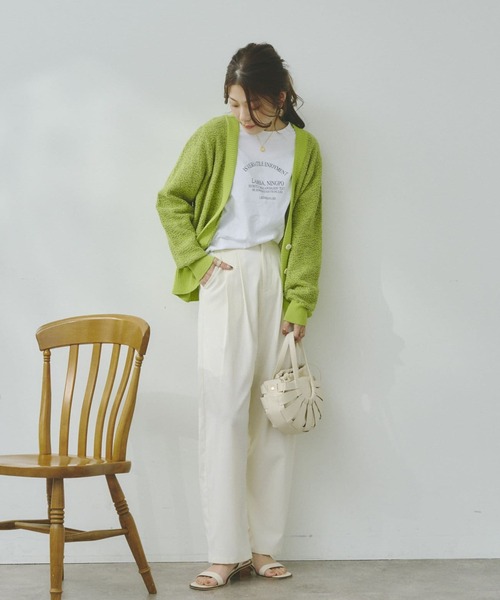 Chez toi（シェトワ）の「クレープタックワイドパンツ（その他パンツ・レディース・ブラック/ブルー/アイボリー・FREE）」の6枚目の写真