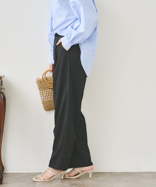 Chez toi（シェトワ）の「クレープタックワイドパンツ（その他パンツ・レディース・ブラック/ブルー/アイボリー・FREE）」の10枚目の写真