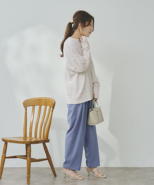 Chez toi（シェトワ）の「クレープタックワイドパンツ（その他パンツ・レディース・ブラック/ブルー/アイボリー・FREE）」の13枚目の写真