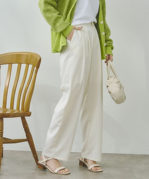 Chez toi（シェトワ）の「クレープタックワイドパンツ（その他パンツ・レディース・ブラック/ブルー/アイボリー・FREE）」の18枚目の写真