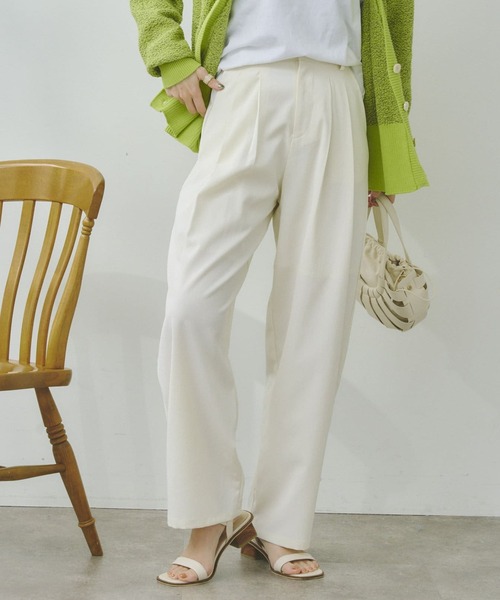 Chez toi（シェトワ）の「クレープタックワイドパンツ（その他パンツ・レディース・ブラック/ブルー/アイボリー・FREE）」の19枚目の写真