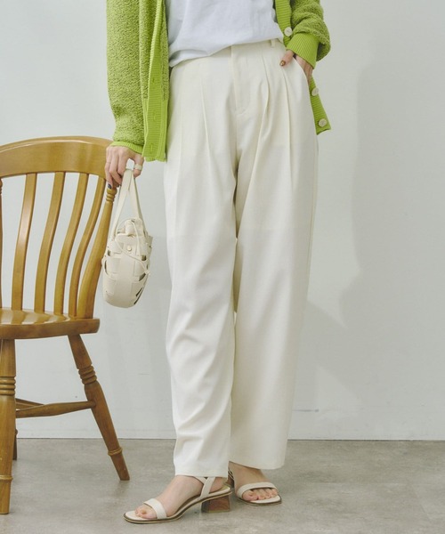 Chez toi（シェトワ）の「クレープタックワイドパンツ（その他パンツ・レディース・ブラック/ブルー/アイボリー・FREE）」の7枚目の写真