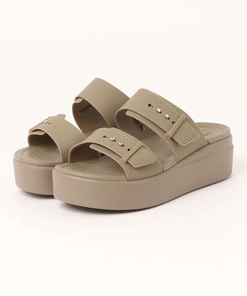 【セール】《crocs》ｸﾛｯｸｽ ﾌﾞﾙｯｸﾘﾝｻﾝﾀﾞﾙﾛｰｳｪｯｼﾞｳｨﾒﾝ（サンダル）｜crocs（クロックス）