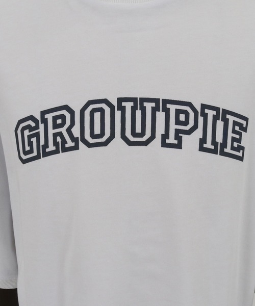 ADAM PATEK(アダムパテック)の「ADAMPATEK / groupie college Logo looose T/ルーズシルエットカレッジロゴビッグTシャツ(Tシャツ/カットソー・メンズ・ホワイト/グレー/ブラック・1/2/3)」の14枚目の写真