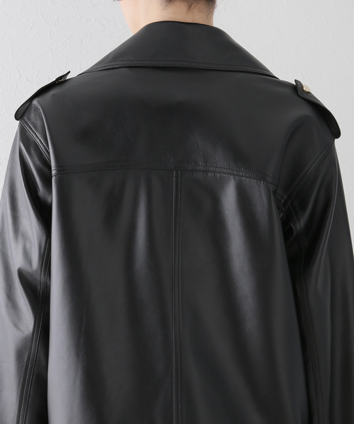 Deuxieme 【MY WHITE/マイホワイト】LEATHER ジャケット MY WHITE/マイホワイト】 LEATHER ジャケット（ライダース