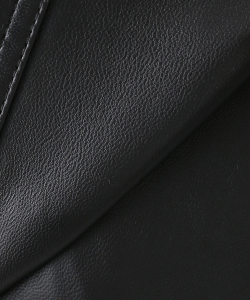 希少新品 MY WHITE マイホワイト レザー ブラック ドゥーズィエムクラス Deuxieme Classe ジャケット ライダースジャケット 【MY WHITE