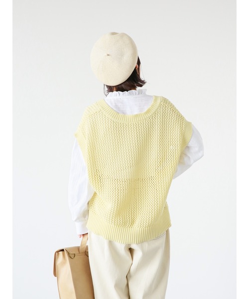 ehka sopo（エヘカソポ）の「花刺繍ニットベスト（ベスト・レディース・オフホワイト/イエロー/ベージュ・ﾌﾘ-）」の18枚目の写真