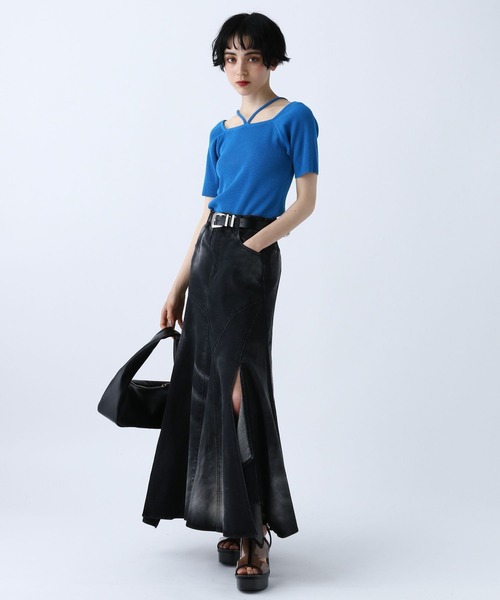 PAGEBOY（ページボーイ）の「2WAYスクエアネックTOPS（Tシャツ/カットソー・レディース・オフホワイト/ブルー/ブラック/グリーン・FREE）」の17枚目の写真