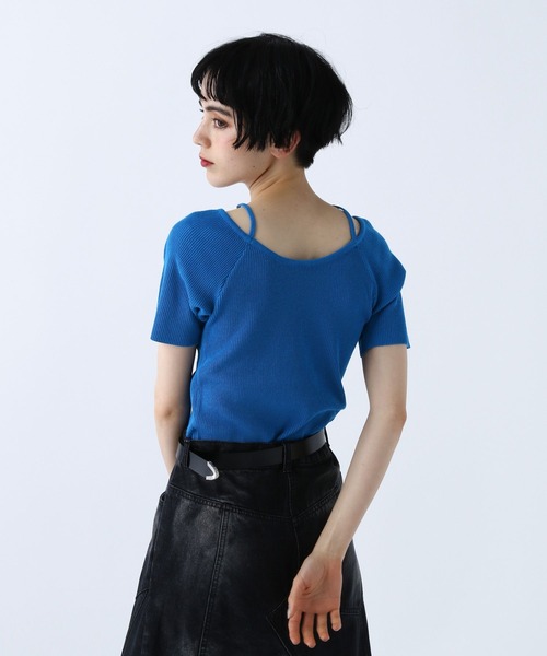 PAGEBOY（ページボーイ）の「2WAYスクエアネックTOPS（Tシャツ/カットソー・レディース・オフホワイト/ブルー/ブラック/グリーン・FREE）」の18枚目の写真