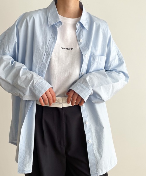 CANAL JEAN（キャナルジーン）の「El mar　standard刺繍半袖Tシャツ（Tシャツ/カットソー・レディース・ブラック/ホワイト・ONE SIZE）」の12枚目の写真