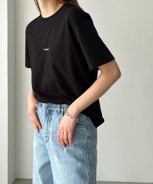 CANAL JEAN（キャナルジーン）の「El mar　standard刺繍半袖Tシャツ（Tシャツ/カットソー・レディース・ブラック/ホワイト・ONE SIZE）」の4枚目の写真