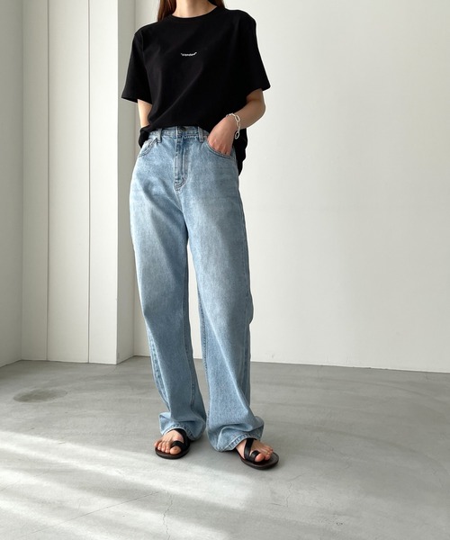 CANAL JEAN（キャナルジーン）の「El mar　standard刺繍半袖Tシャツ（Tシャツ/カットソー・レディース・ブラック/ホワイト・ONE SIZE）」の8枚目の写真